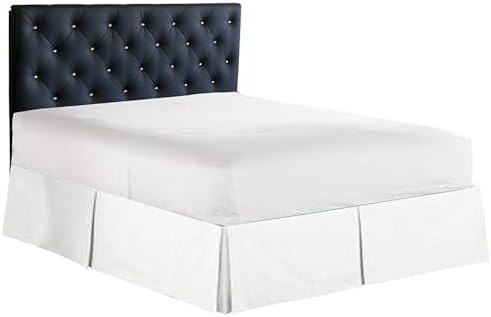 Elegance Linen 1500 Thread Count Dust Ruffle Bed Skirt - 14inch Drop Twin White