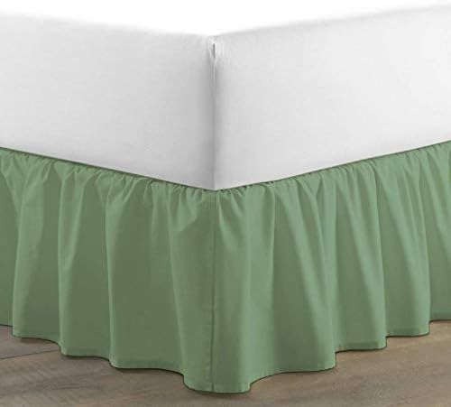 GEM BEDDING Angels Bed Skirt 16 Inch Drop Aqua Blue 1
