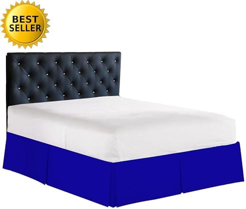 Elegance Linen Luxury 1500 Thread Count Bed Skirt - Royal Blue 14inch Drop
