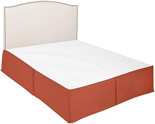 Cozy Cotton Split Corner Bed Skirt 39x80 Rust Brown