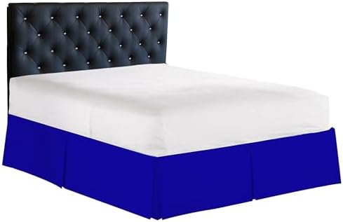 Elegance Linen Luxury 1500 Thread Count Bed Skirt - Royal Blue 14inch Drop