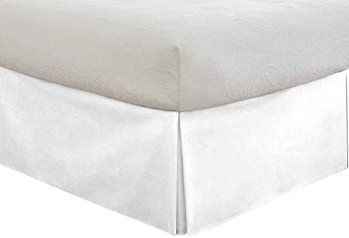Luxury Linens Bed Skirt Twin XL 1000 Thread Count White 8 Drop