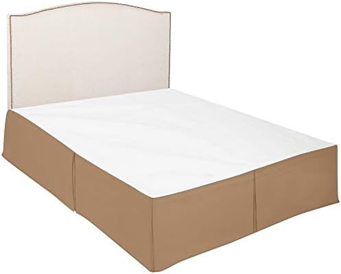 Safhome Split Corner Bed Skirt Taupe Twin 22 Inch Drop