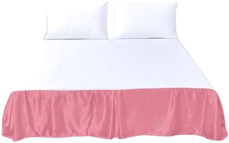Tache Satin Bed Skirt - Pink - Queen Size 1