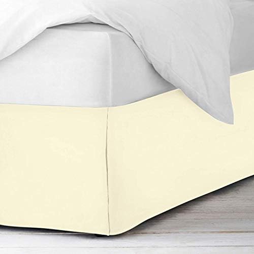 Vanilla Yellow Box Pleated Queen Bed Skirt 16 Drop
