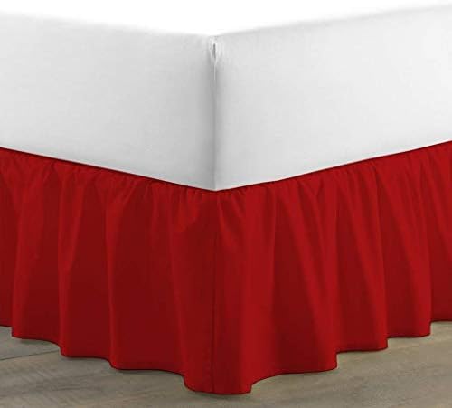 GEM BEDDING Angels Bed Skirt 16 Inch Drop Twin XL Blood Red