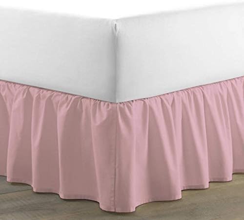 GEM BEDDING Angels Bed Skirt 16 Inch Drop Full XL Pink