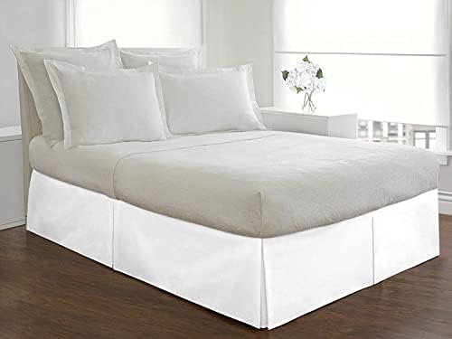 Luxury Linens Bed Skirt Twin XL 1000 Thread Count White 8 Drop