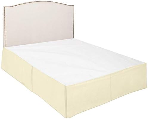 Vanilla Yellow Box Pleated Queen Bed Skirt 16 Drop