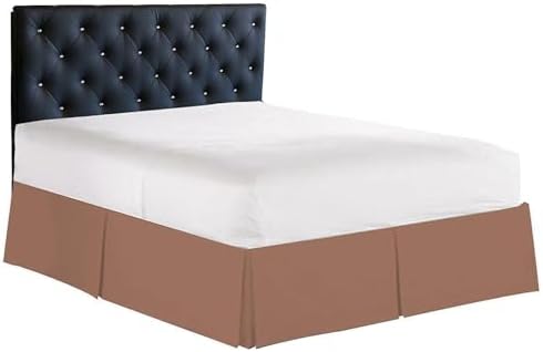 Elegance Linen 1500 Thread Count Egyptian Bed Skirt - King Size Taupe 14inch Drop