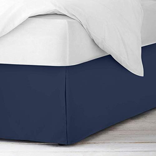 Ultra Soft Dark Blue Bed Skirt 54 x 80 Full XL Hotel Quality