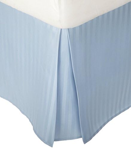 SRP Bedding Striped Light Blue King Size Bed Skirt 14 Drop