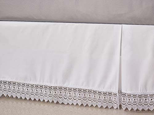Elegant Comfort Silk-Soft Luxury Lace Fringe Dust Ruffle 15inch Drop