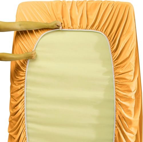 Luxxurecare Three Fabric Sides Elastic Bed Skirt 15 Drop