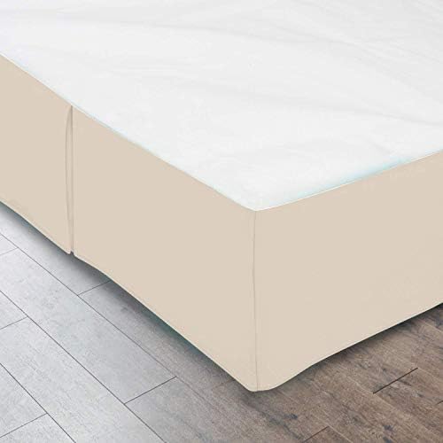 Ultra Soft Box Pleated Cream Bed Skirt Twin 39x75 18 Drop