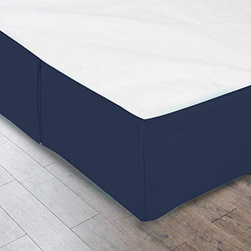 Ultra Soft Dark Blue Bed Skirt 54 x 80 Full XL Hotel Quality