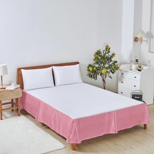 Tache Satin Bed Skirt - Pink - Queen Size 1