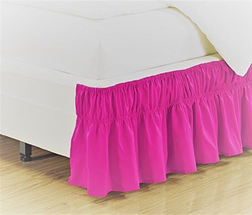 Amuze Bedding Easy Fit Elastic Wrap Around Bed Skirt 1