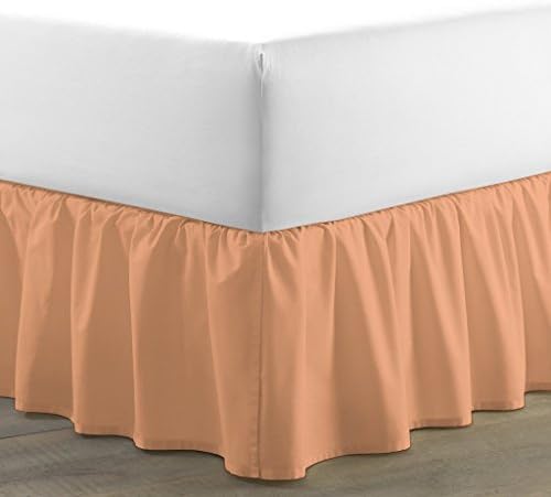 Angels Bedding Ultra Soft 800 Series Bed Skirt Egyptian Cotton Peach Twin XXL