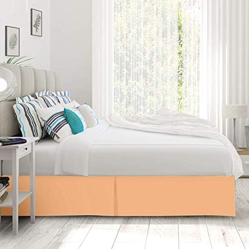 Amuze Bedding Ultra Soft Apricot Box Pleated Bed Skirt King Size