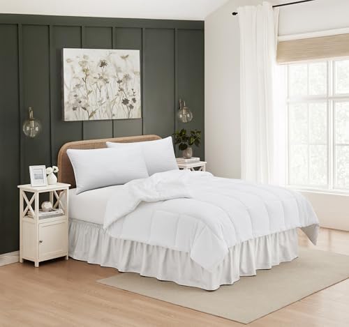 CASUAL LIVING Queen Bed Skirt Ruffled Wrap Around 1