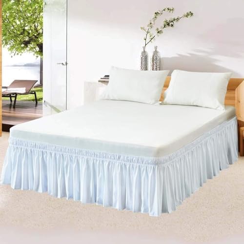 Urbanzo Full Elastic Bed Ruffle - 54x75 Inches White