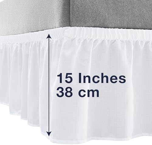 CASUAL LIVING Queen Bed Skirt Ruffled Wrap Around 1