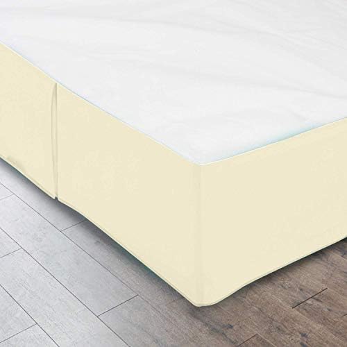 Vanilla Yellow Box Pleated Queen Bed Skirt 16 Drop