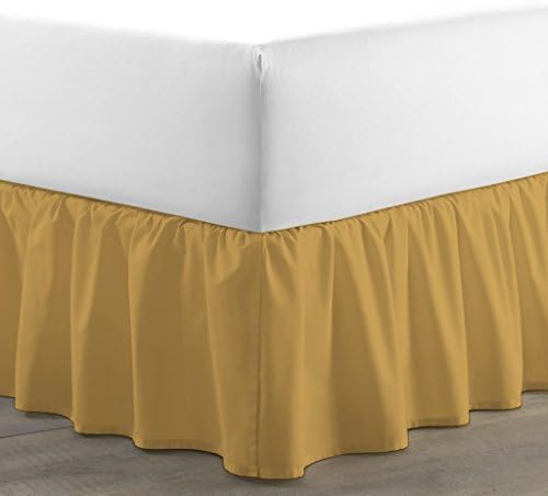 Angels Bedding Ultra Soft 800 Series Bed Skirt Egyptian Cotton Gold Cal King
