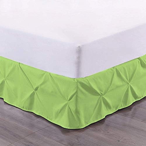 Pinch Pleat Pintuck Dust Ruffle Bed Skirt Sage TwinXL