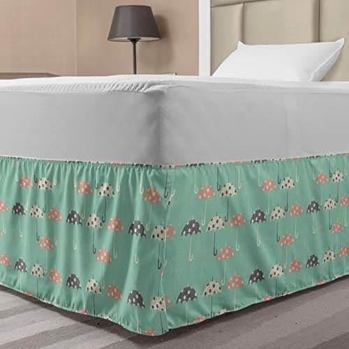 Lunarable Umbrella Bed Skirt with Polka Dots
