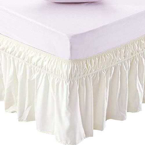Luxxurecare Three Fabric Sides Elastic Bed Skirt 28 Drop Length