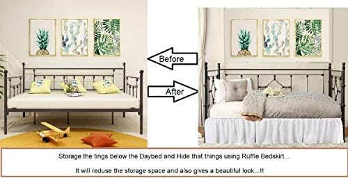 Shreem Linen Daybed Skirt Twin Size 16 Drop
