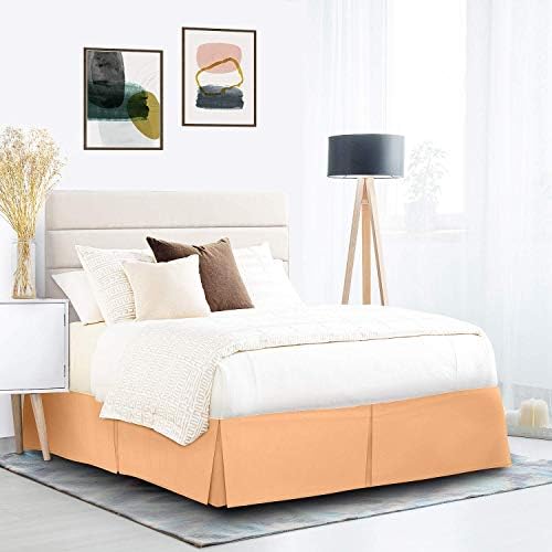 Amuze Bedding Ultra Soft Apricot Box Pleated Bed Skirt King Size