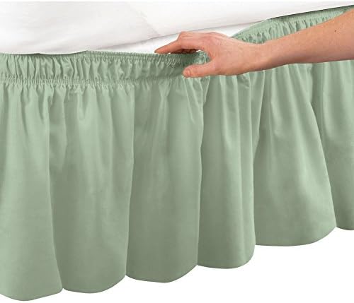 Amuze Bedding Easy Fit Elastic Bed Skirt 22 Inch Drop
