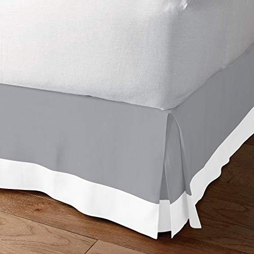 Luxury Linens Two Tone 100 Egyptian Cotton Bed Skirt King 12 Drop