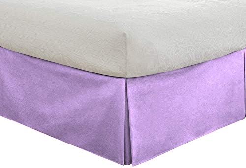 Luxury Linens Tailored Bedskirt Queen 12 Inch Drop Lilac 800 Thread Count
