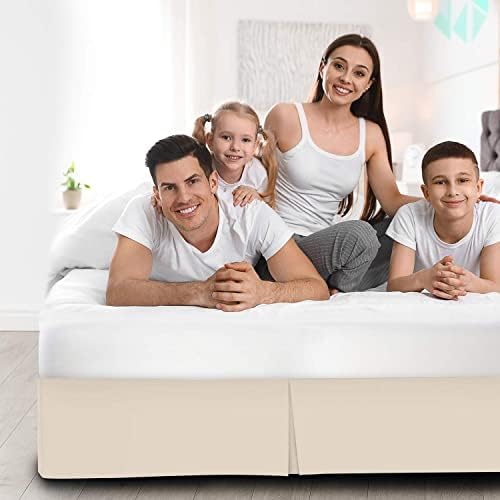 Ultra Soft Box Pleated Cream Bed Skirt Twin 39x75 18 Drop