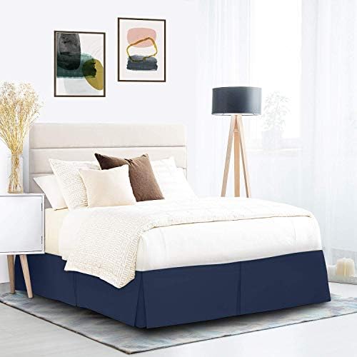 Ultra Soft Dark Blue Bed Skirt 54 x 80 Full XL Hotel Quality