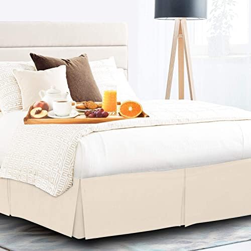 Ultra Soft Box Pleated Cream Bed Skirt Twin 39x75 18 Drop