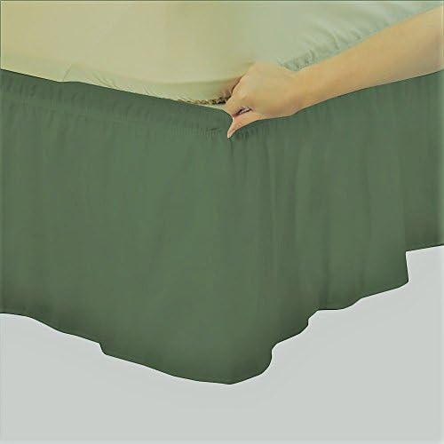 Amuze Bedding Easy Fit Elastic Wrap Around Bed Skirt
