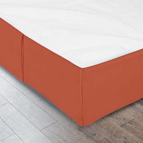 Cozy Cotton Split Corner Bed Skirt 39x80 Rust Brown