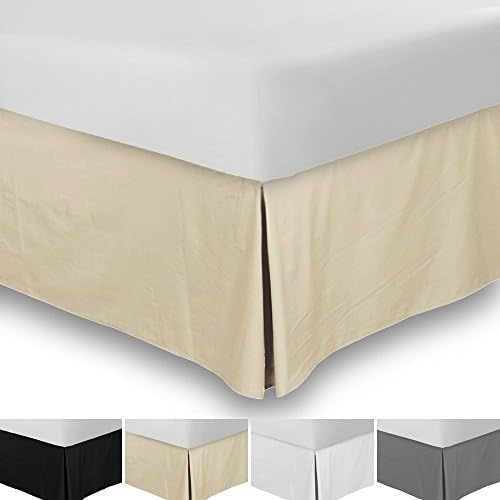 SRP Bedding Real 550 Thread Count Solid Beige Bed Skirt