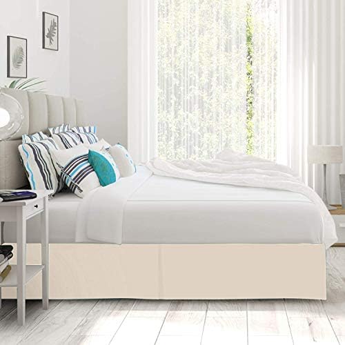 Ultra Soft Box Pleated Cream Bed Skirt Twin 39x75 18 Drop