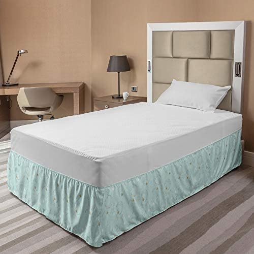 Lunarable Moon Elastic Bed Skirt - Bohemian Design for Bedroom