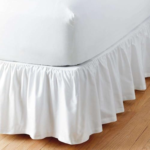 Sleepwell Ruffled Bed Skirt - 10 Inch Drop Twin White