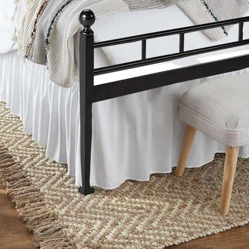 Sleepwell Ruffled Bed Skirt - 10 Inch Drop Twin White