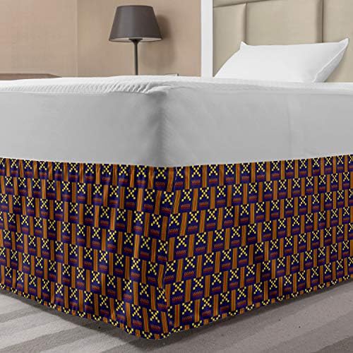 Lunarable Ethnic Bedskirt with Wrap Around Elastic 1
