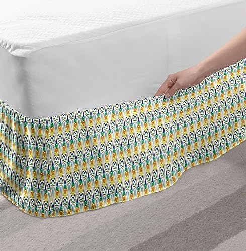 Ambesonne Colorful Bedskirt with Tribal Pattern