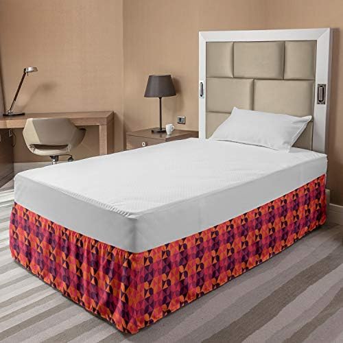 Lunarable Abstract Elastic Bed Skirt with Wavy Pattern